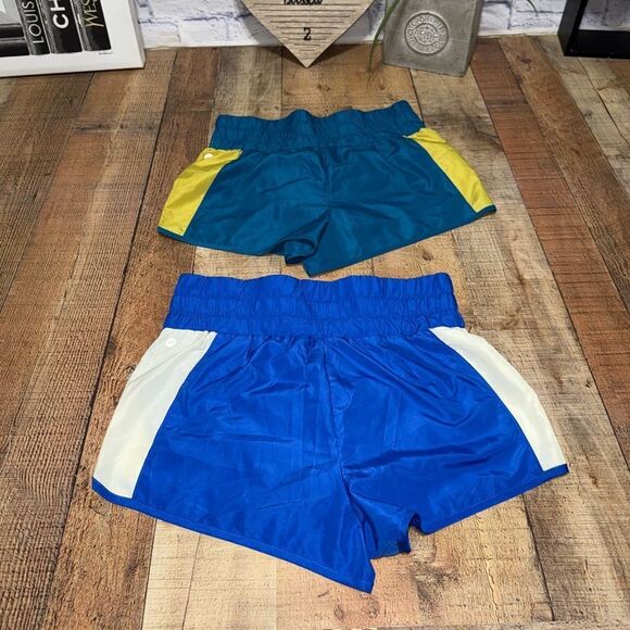 2 pair RBX Teal & blue High Waisted Running/ Athletic Shorts M - Picture 13 of 15
